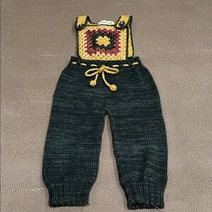 Misha & Puff Kids Crochet Overalls- Laurel, Chestnut, Faded Rose & winter wheat